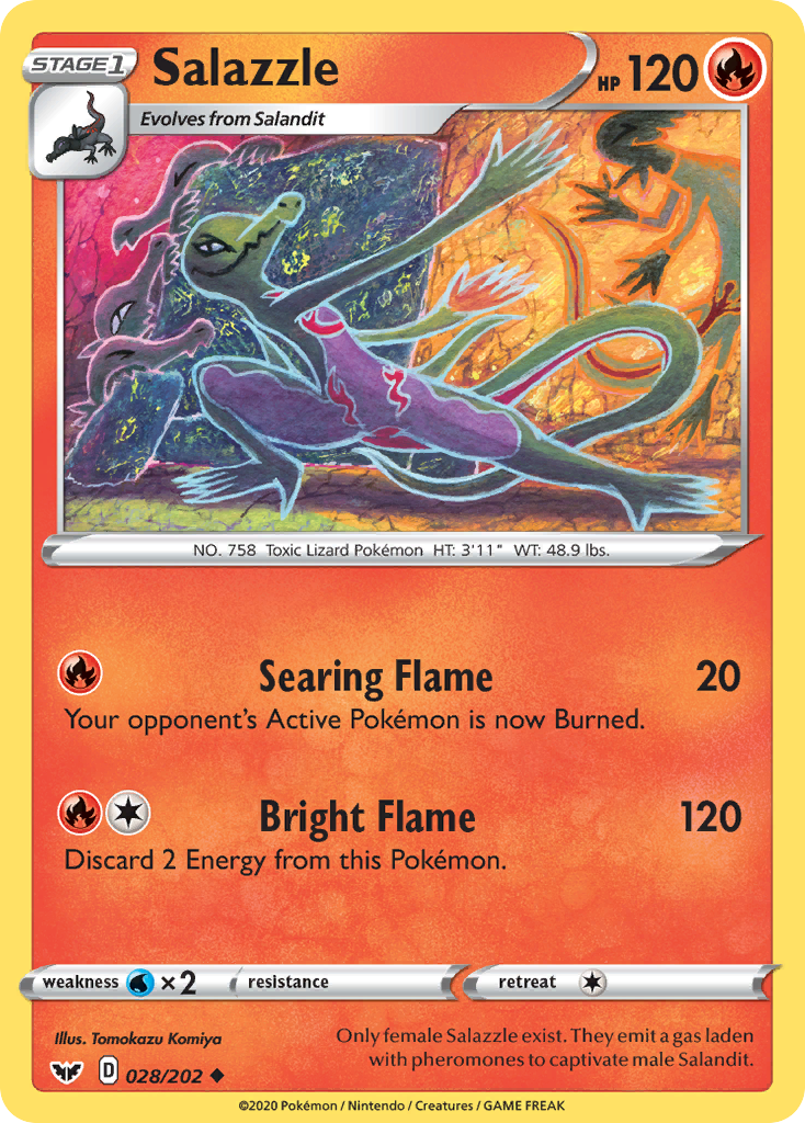 Salazzle - 28/202 - Sword & Shield SWSH1 - Uncommon