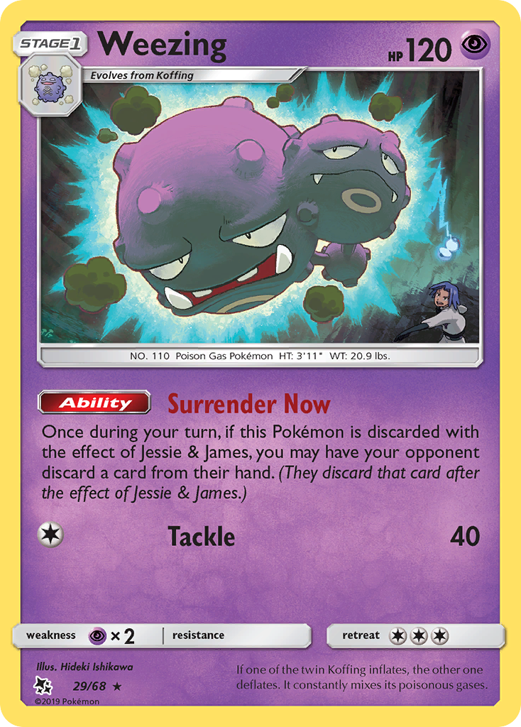 Weezing - 29/68 - Hidden Fates SM115 - Rare