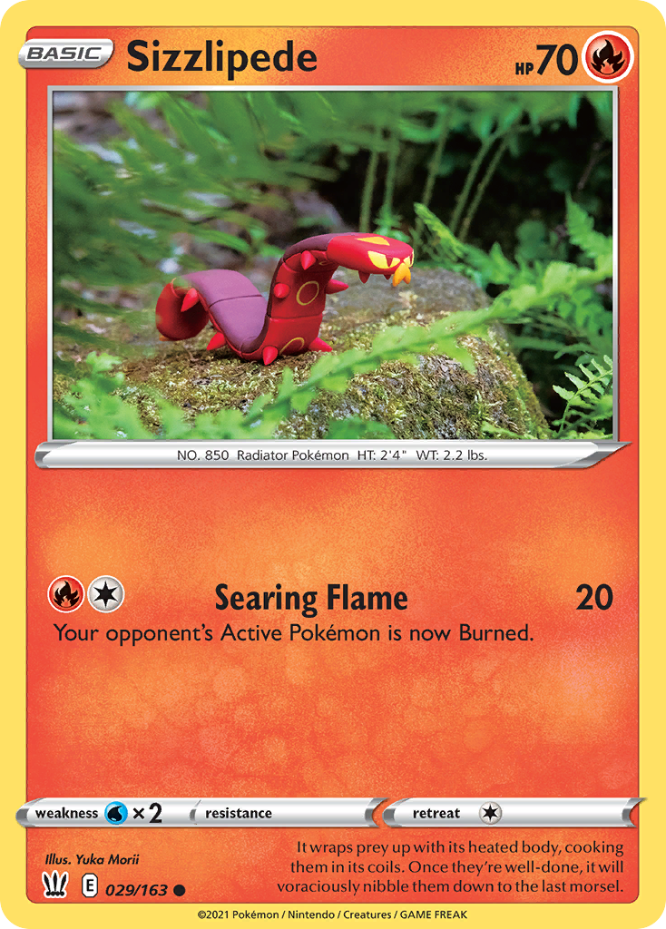 Sizzlipede - 29/163 - Battle Styles SWSH5 - Common