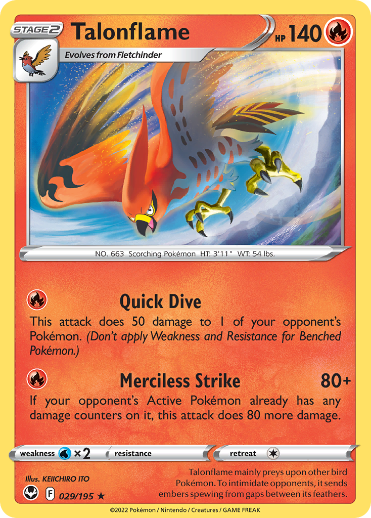 Talonflame - 29/195 - Silver Tempest SWSH12 - Rare