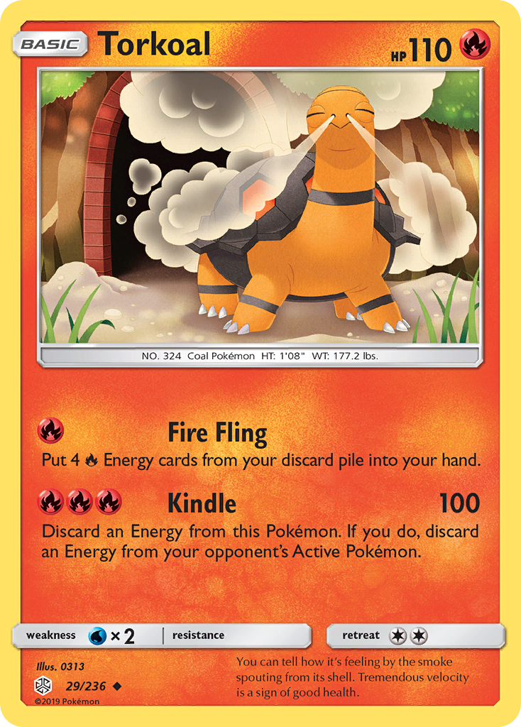 Torkoal - 29/236 - Cosmic Eclipse SM12 - Uncommon