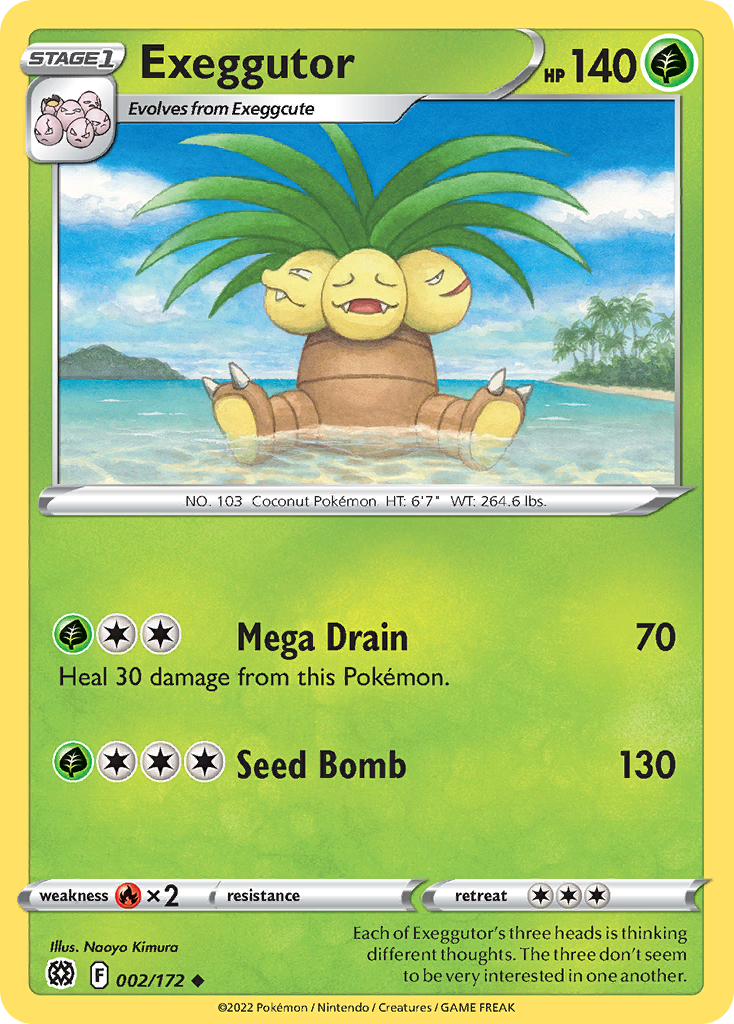 Exeggutor - 2/172 - Brilliant Stars SWSH9 - Uncommon