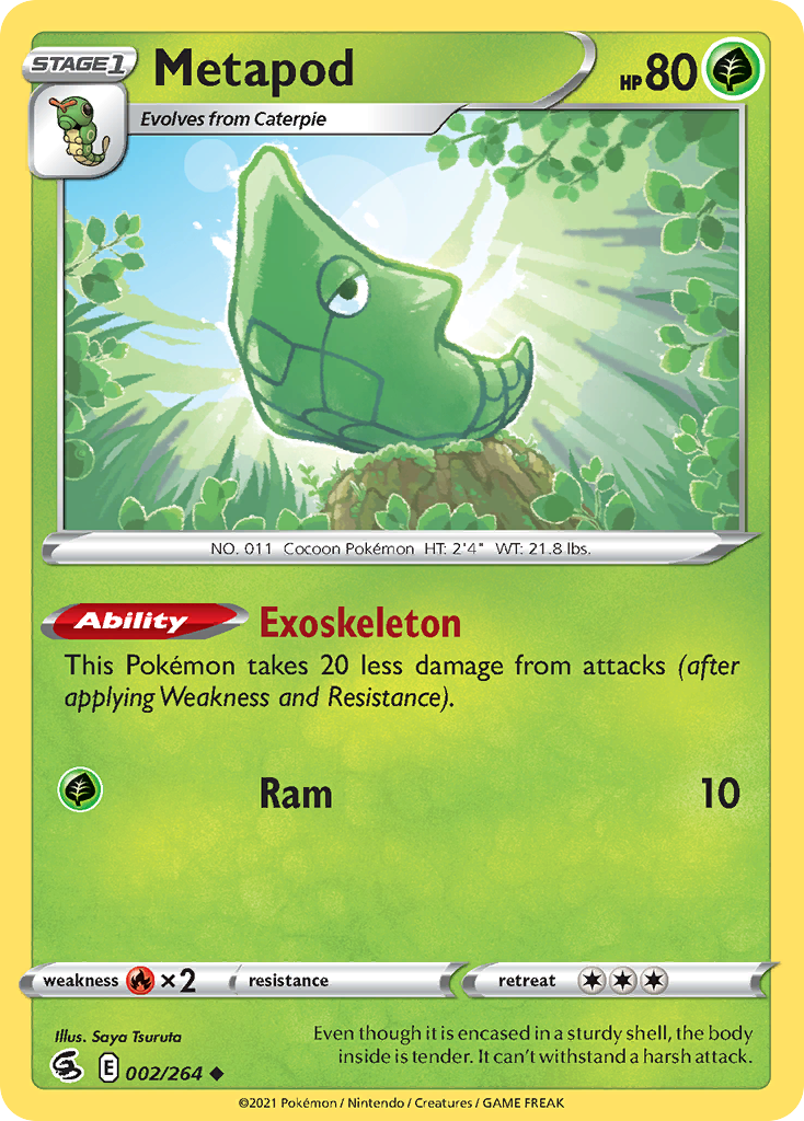 Metapod - 2/264 - Fusion Strike SWSH8 - Uncommon