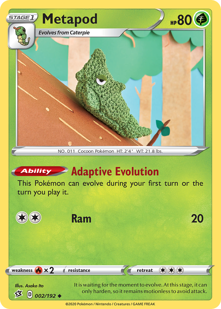 Metapod - 2/192 - Rebel Clash SWSH2 - Uncommon