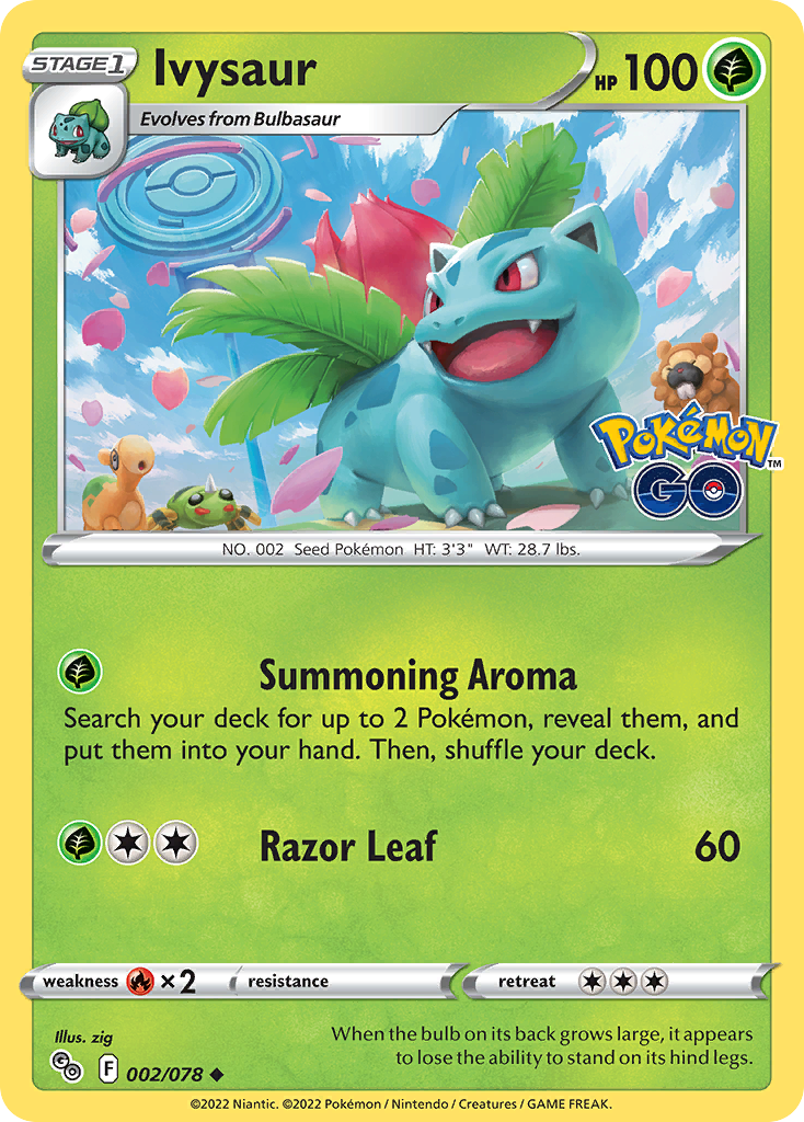 Ivysaur - 2/78 - Pokémon GO PGO - Uncommon