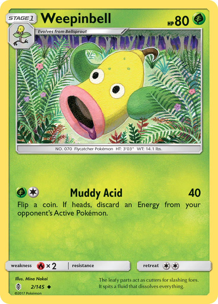 Weepinbell - 2/145 - Guardians Rising SM2 - Uncommon