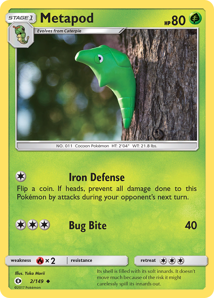 Metapod - 2/149 - Sun & Moon SM1 - Uncommon
