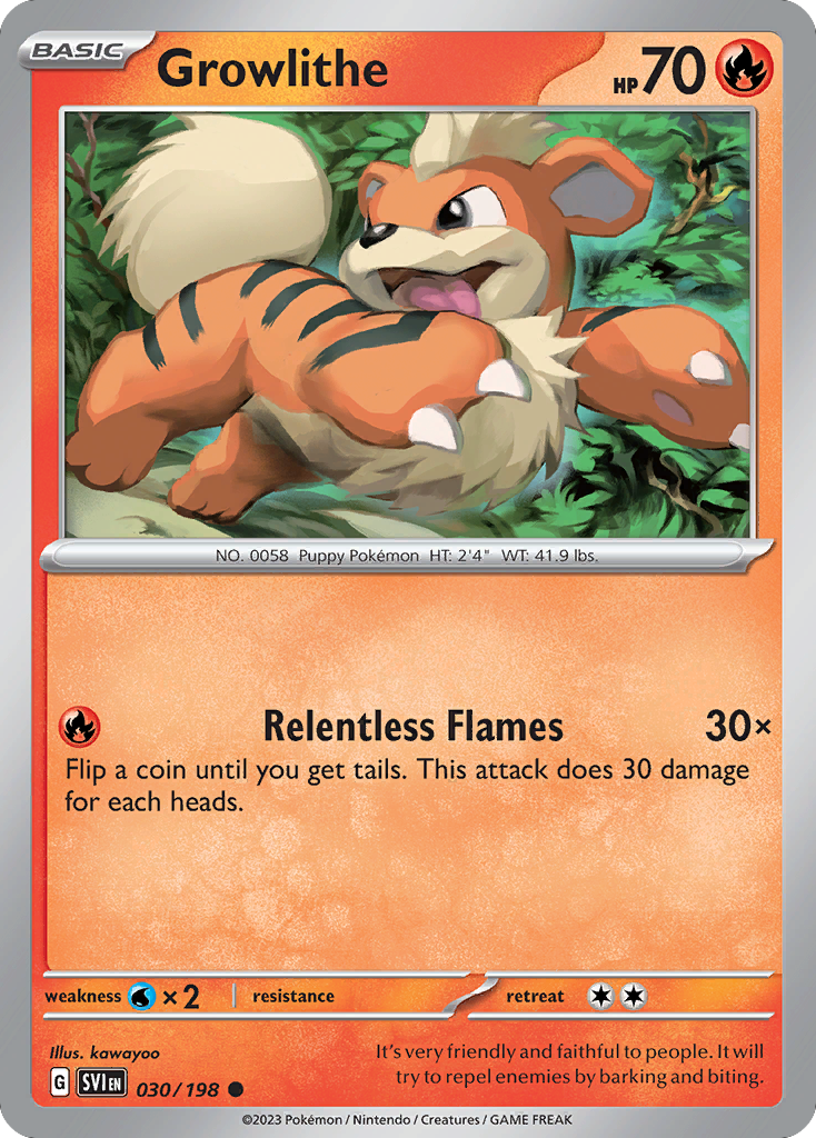 Growlithe - 30/198 - Scarlet & Violet SV1 - Common