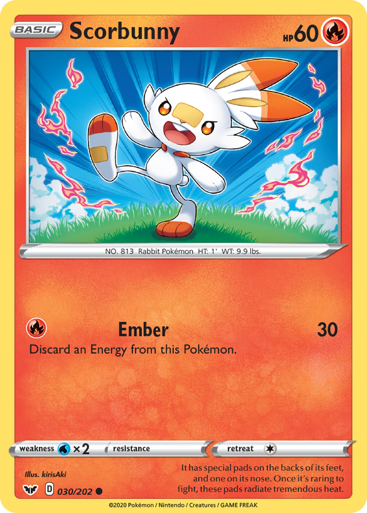 Scorbunny - 30/202 - Sword & Shield SWSH1 - Common