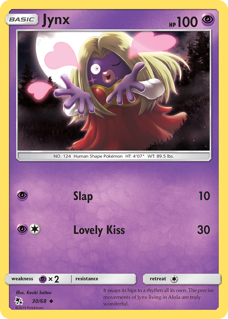 Jynx - 30/68 - Hidden Fates SM115 - Uncommon
