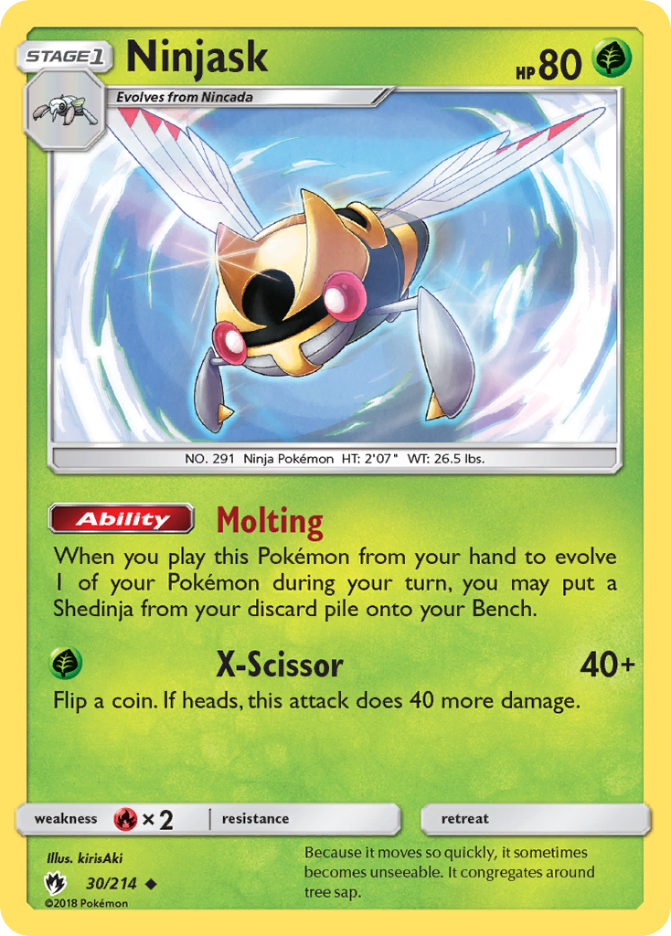 Ninjask - 30/214 - Lost Thunder SM8 - Uncommon