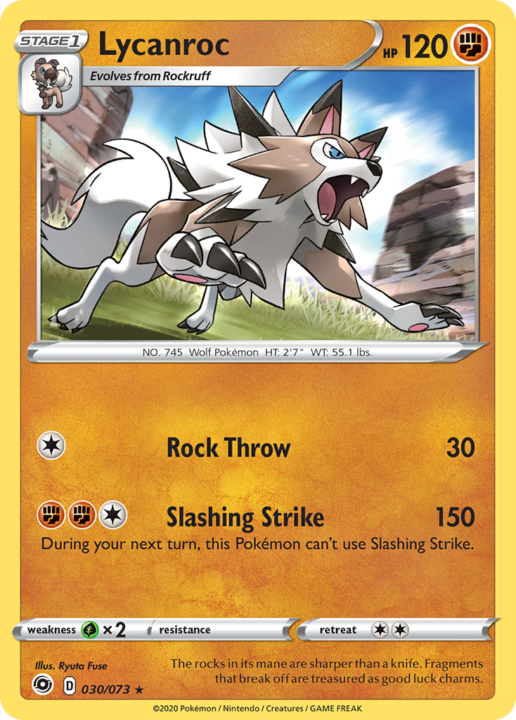 Lycanroc - 30/73 - Champion's Path SWSH35 - Rare Holo