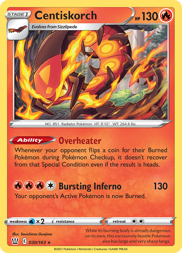 Centiskorch - 30/163 - Battle Styles SWSH5 - Rare