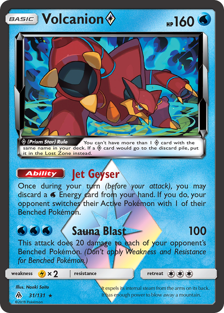 Volcanion ◇ - 31/131 - Forbidden Light SM6 - Rare Prism Star