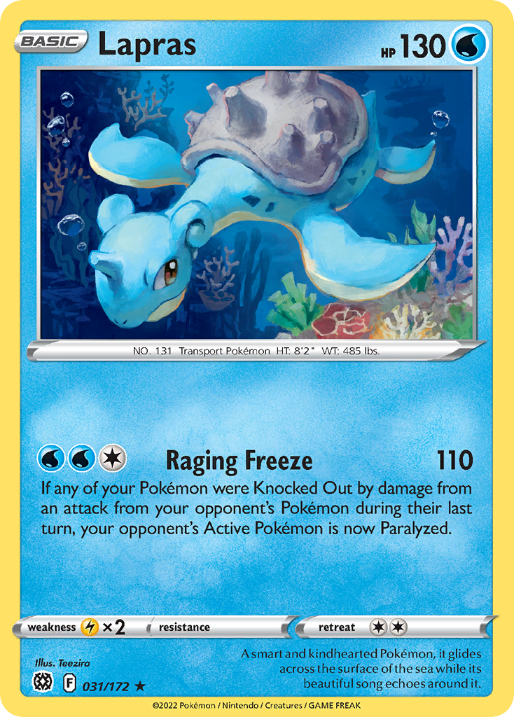 Lapras - 31/172 - Brilliant Stars SWSH9 - Rare