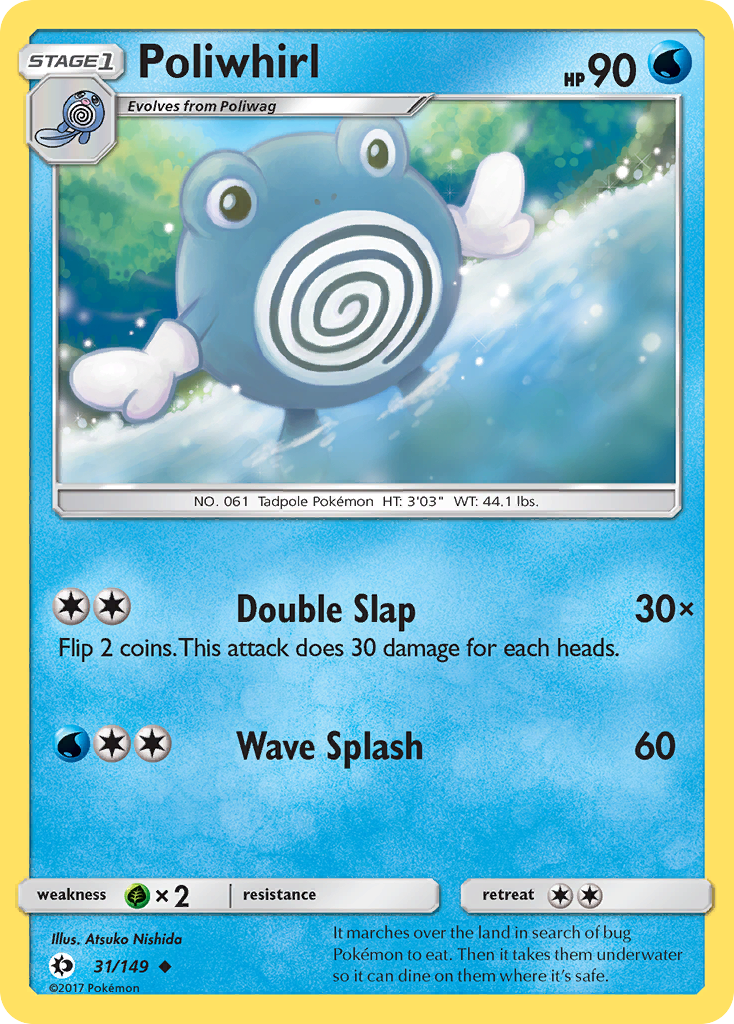 Poliwhirl - 31/149 - Sun & Moon SM1 - Uncommon