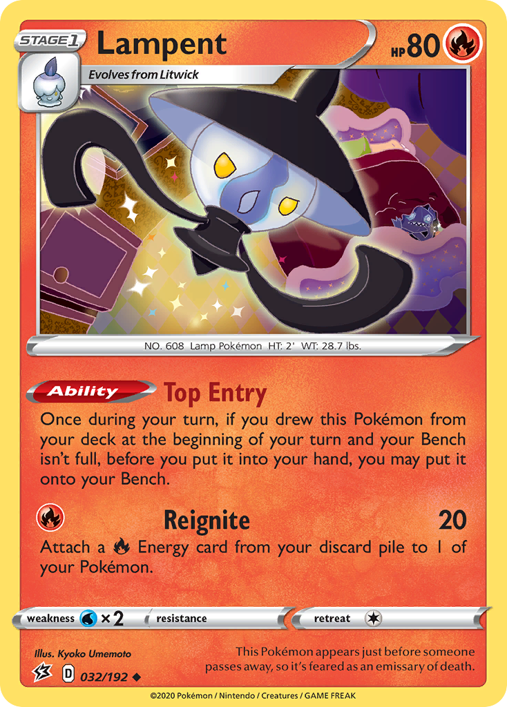 Lampent - 32/192 - Rebel Clash SWSH2 - Uncommon
