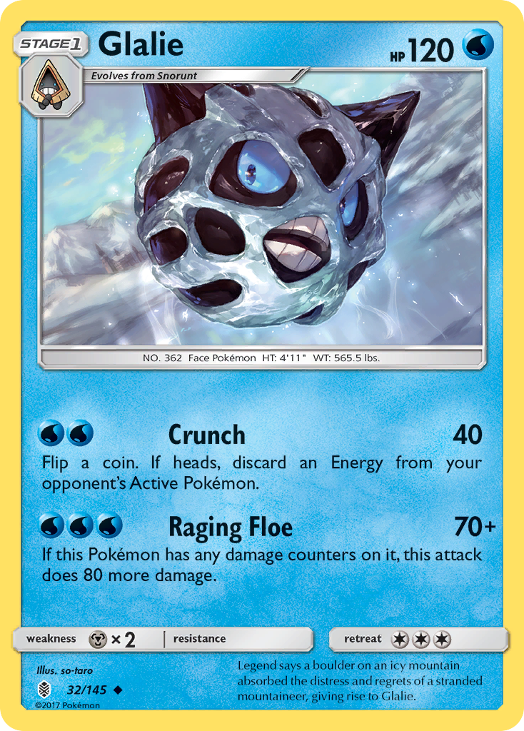 Glalie - 32/145 - Guardians Rising SM2 - Uncommon