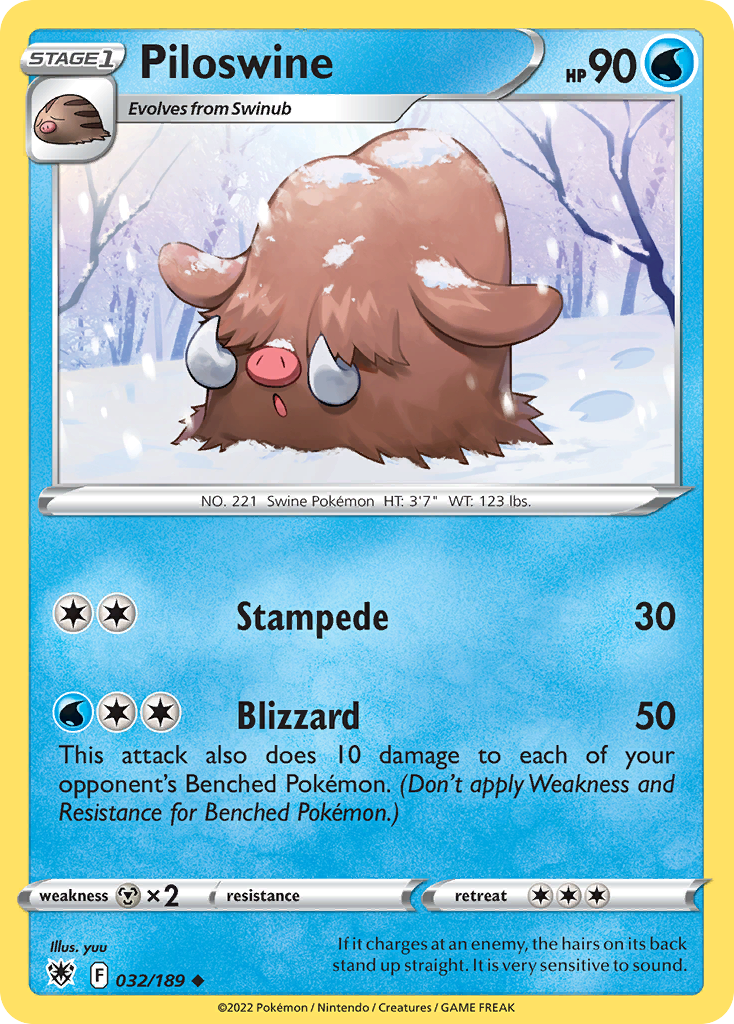 Piloswine - 32/189 - Astral Radiance SWSH10 - Uncommon