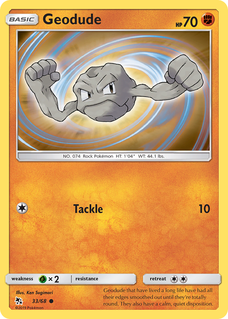 Geodude - 33/68 - Hidden Fates SM115 - Common