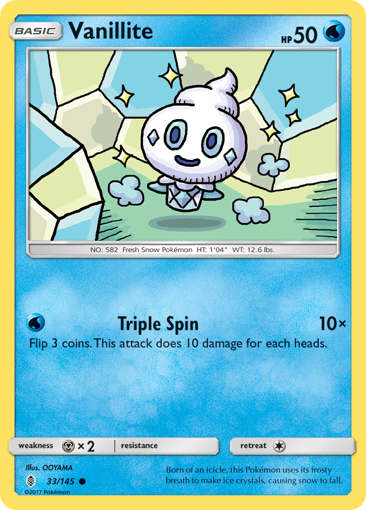 Vanillite - 33/145 - Guardians Rising SM2 - Common