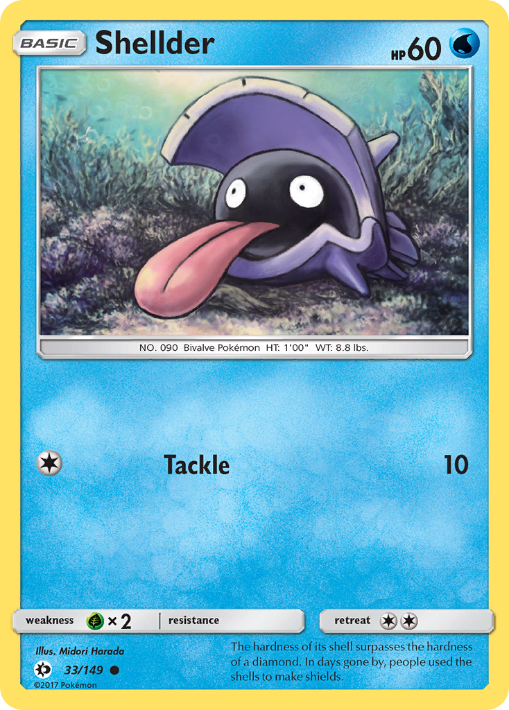 Shellder - 33/149 - Sun & Moon SM1 - Common