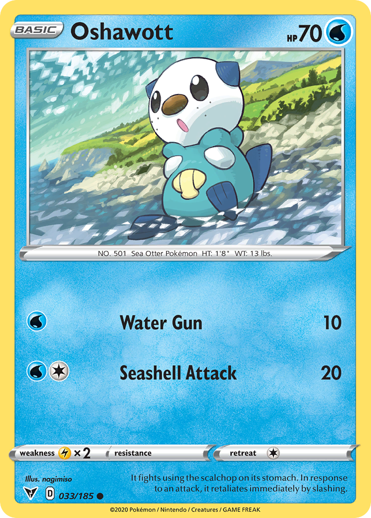 Oshawott - 33/185 - Vivid Voltage SWSH4 - Common
