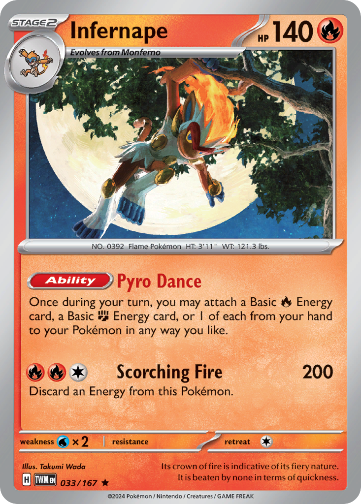 Infernape - 33/167 - Twilight Masquerade SV6 - Rare