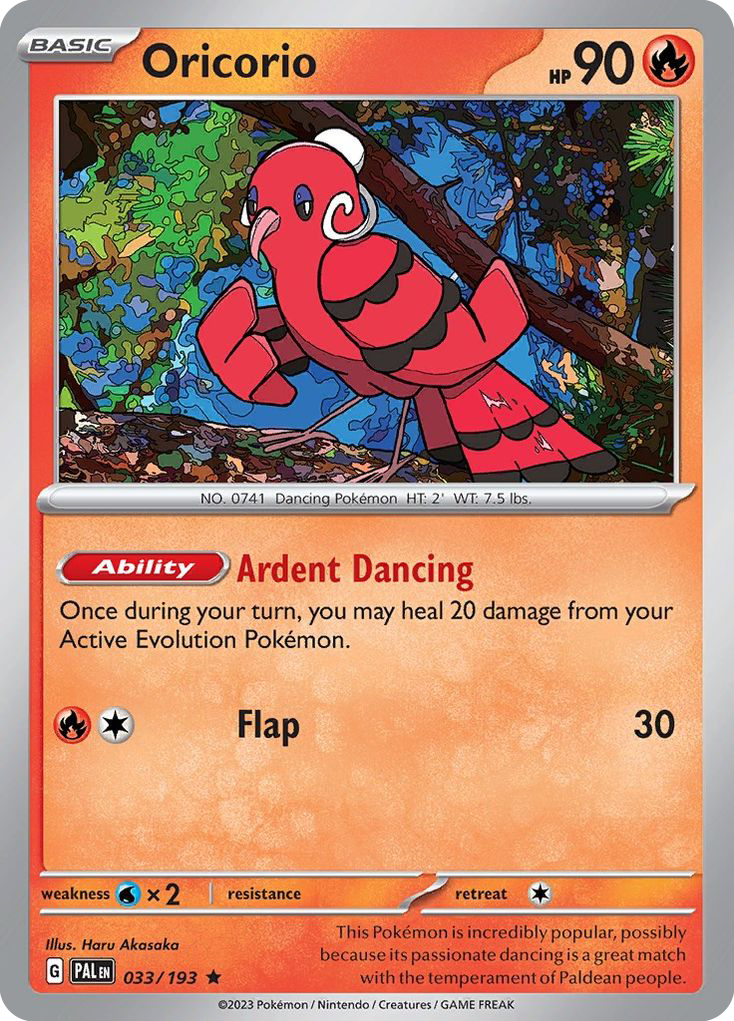 Oricorio - 33/193 - Paldea Evolved SV2 - Rare
