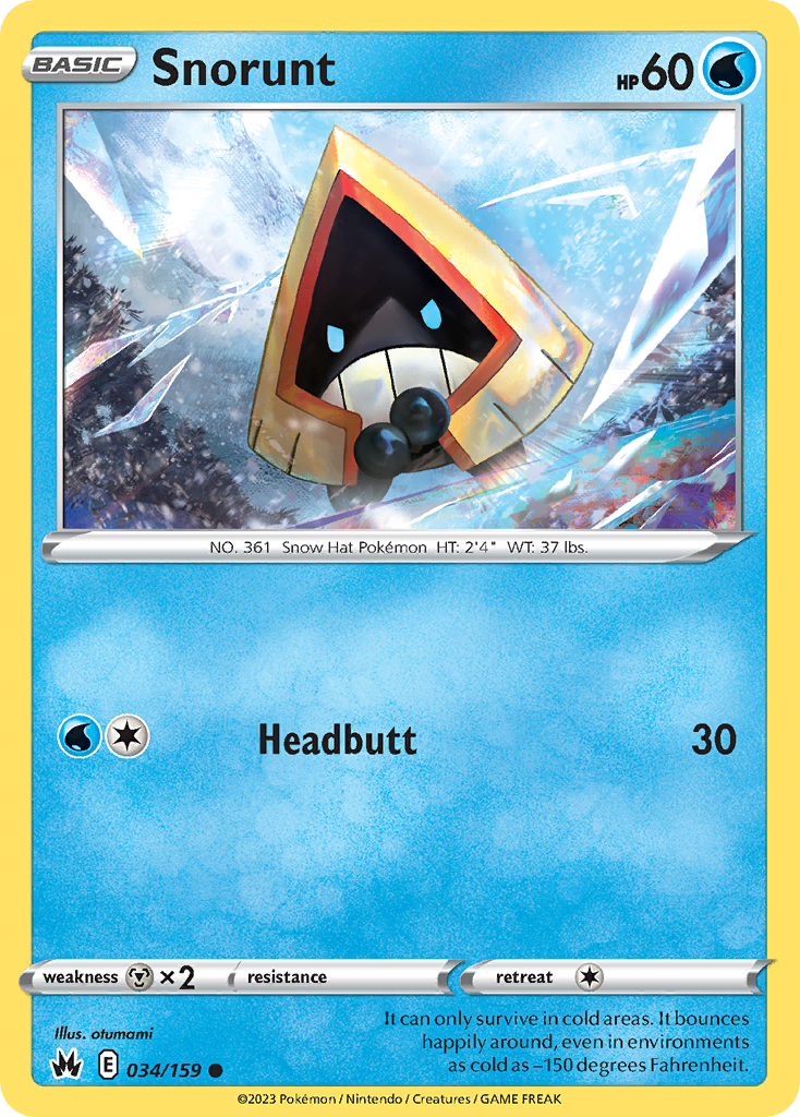Snorunt - 34/159 - Crown Zenith SWSH12PT5 - Common