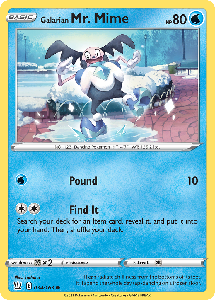 Galarian Mr. Mime - 34/163 - Battle Styles SWSH5 - Common