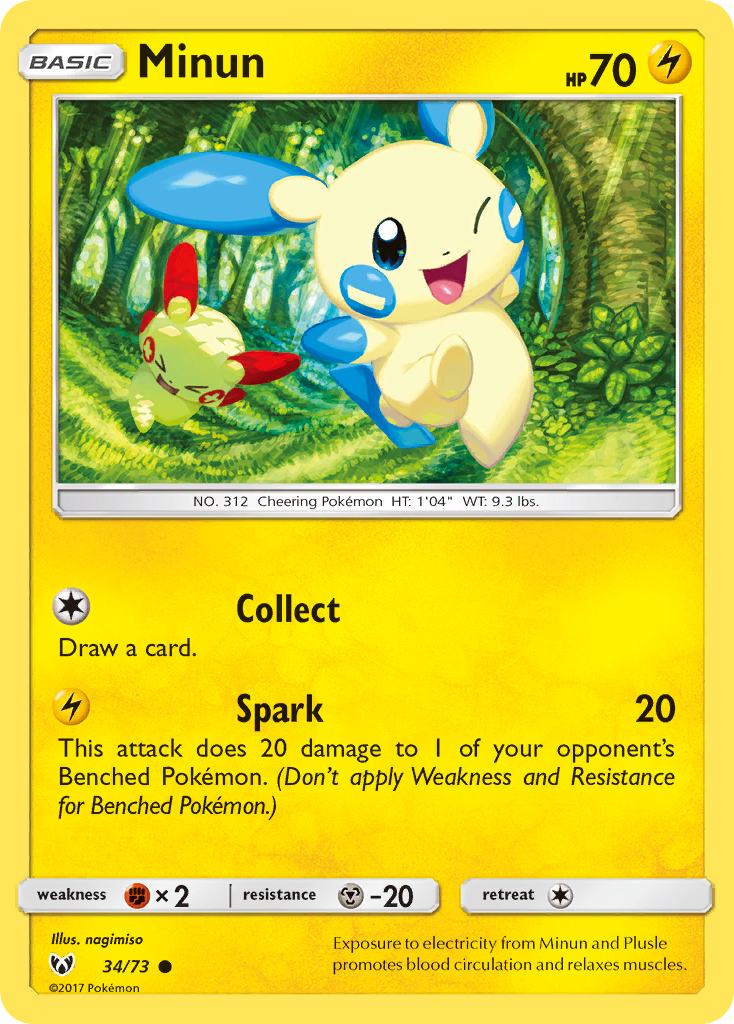 Minun - 34/73 - Shining Legends SM35 - Common