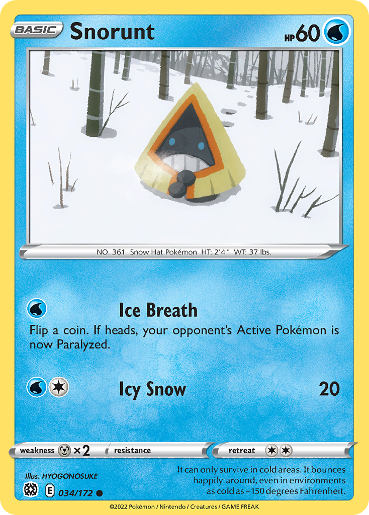 Snorunt - 34/172 - Brilliant Stars SWSH9 - Common