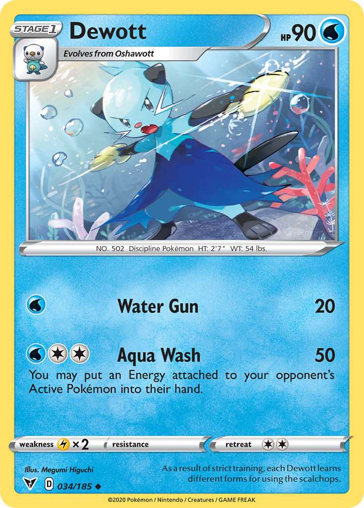 Dewott - 34/185 - Vivid Voltage SWSH4 - Uncommon