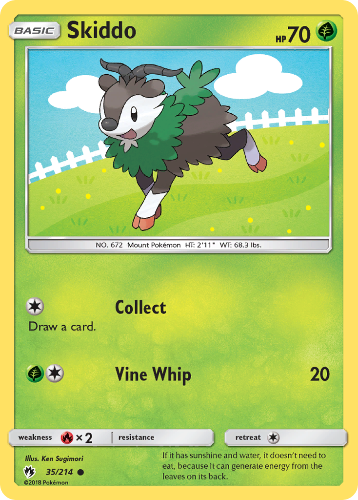 Skiddo - 35/214 - Lost Thunder SM8 - Common