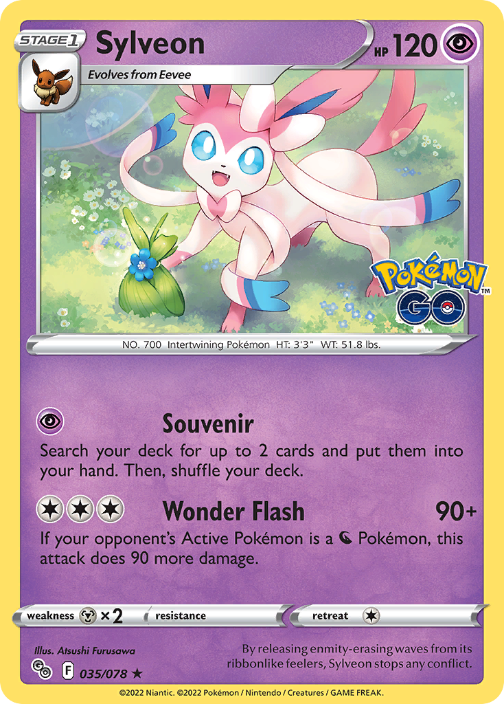 Sylveon - 35/78 - Pokémon GO PGO - Rare Holo
