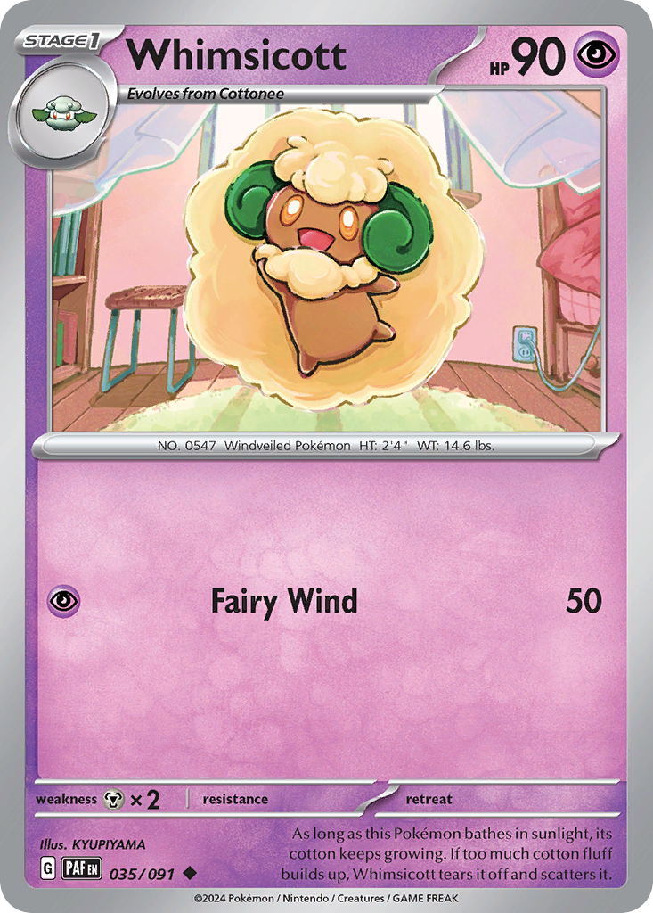 Whimsicott - 35/91 - Paldean Fates SV4PT5 - Uncommon
