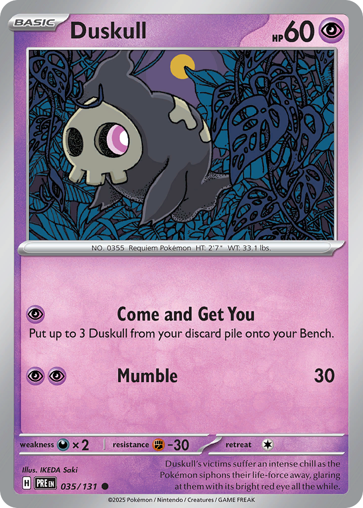 Carta Pokémon Duskull de Prismatic Evolutions #35