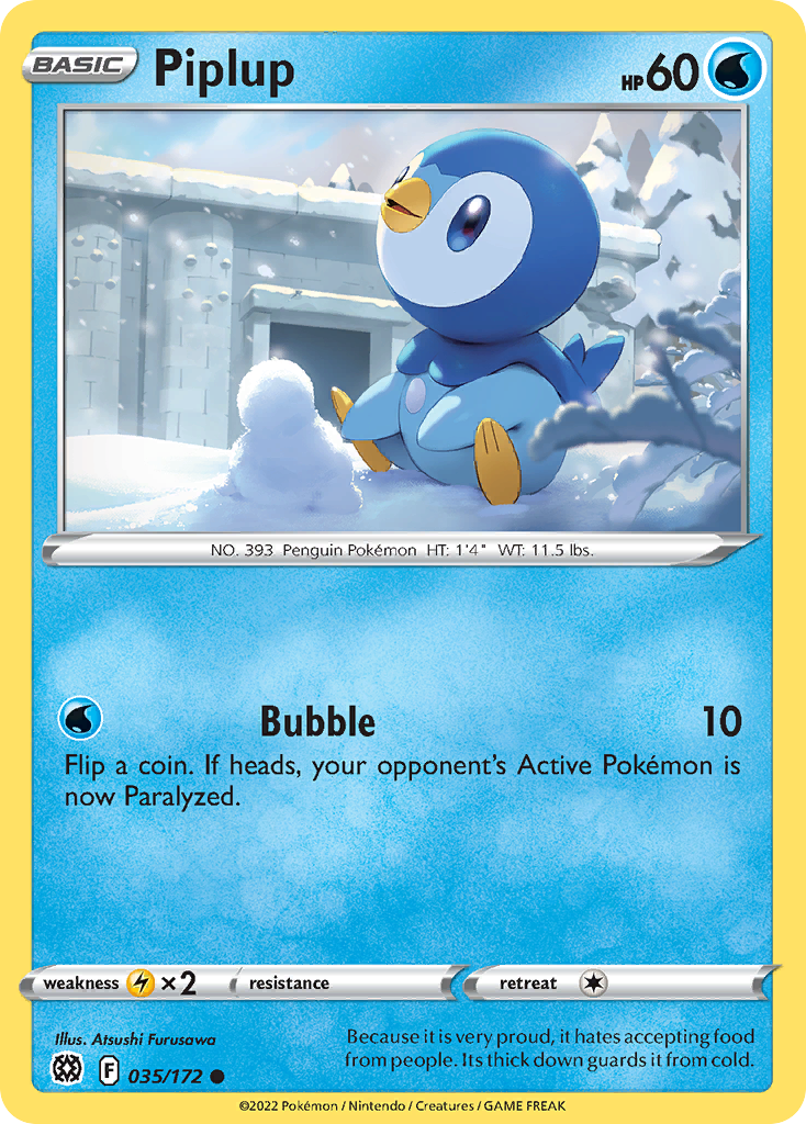 Piplup - 35/172 - Brilliant Stars SWSH9 - Common
