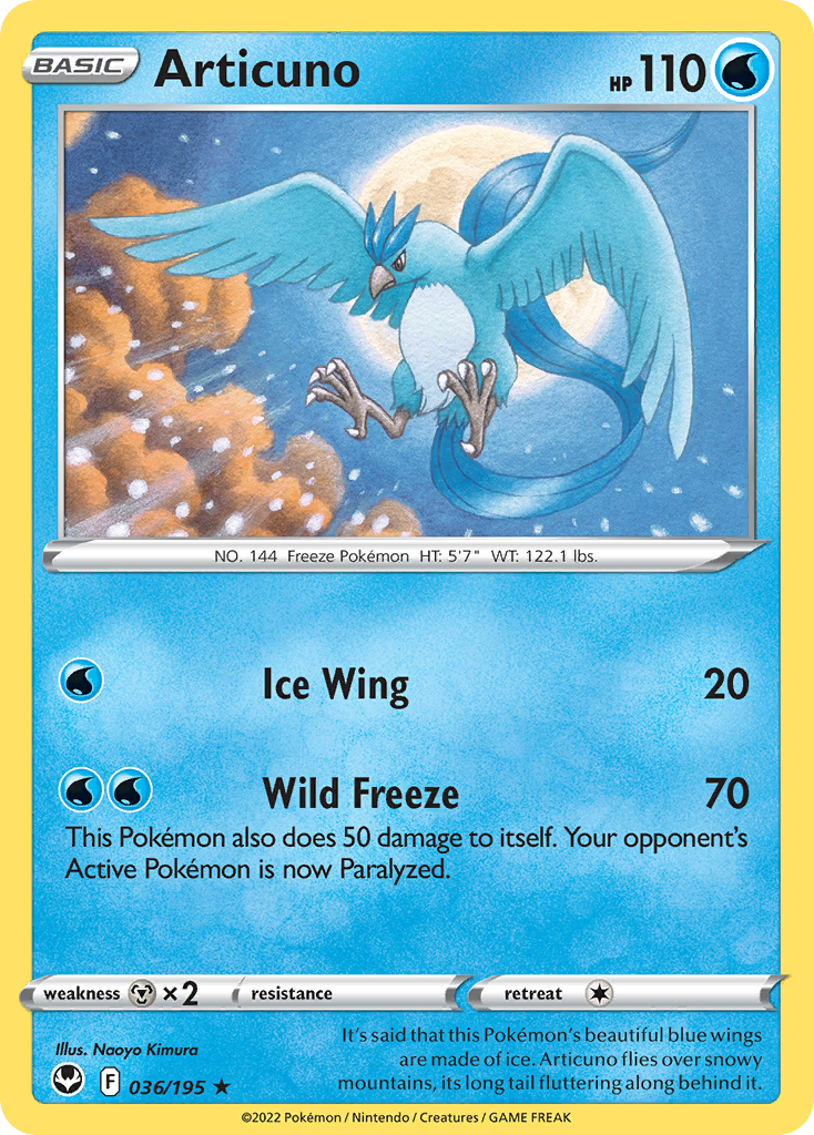 Articuno - 36/195 - Silver Tempest SWSH12 - Rare Holo