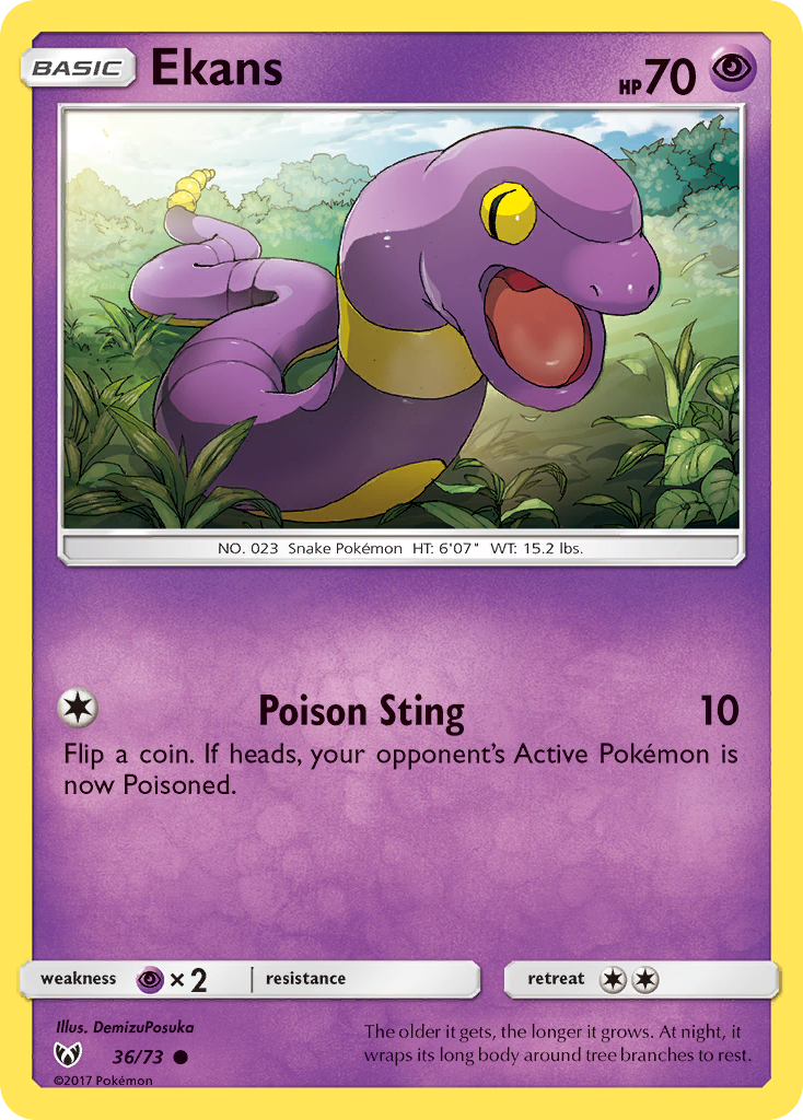 Ekans - 36/73 - Shining Legends SM35 - Common