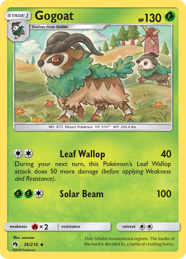 Gogoat - 36/214 - Lost Thunder SM8 - Uncommon