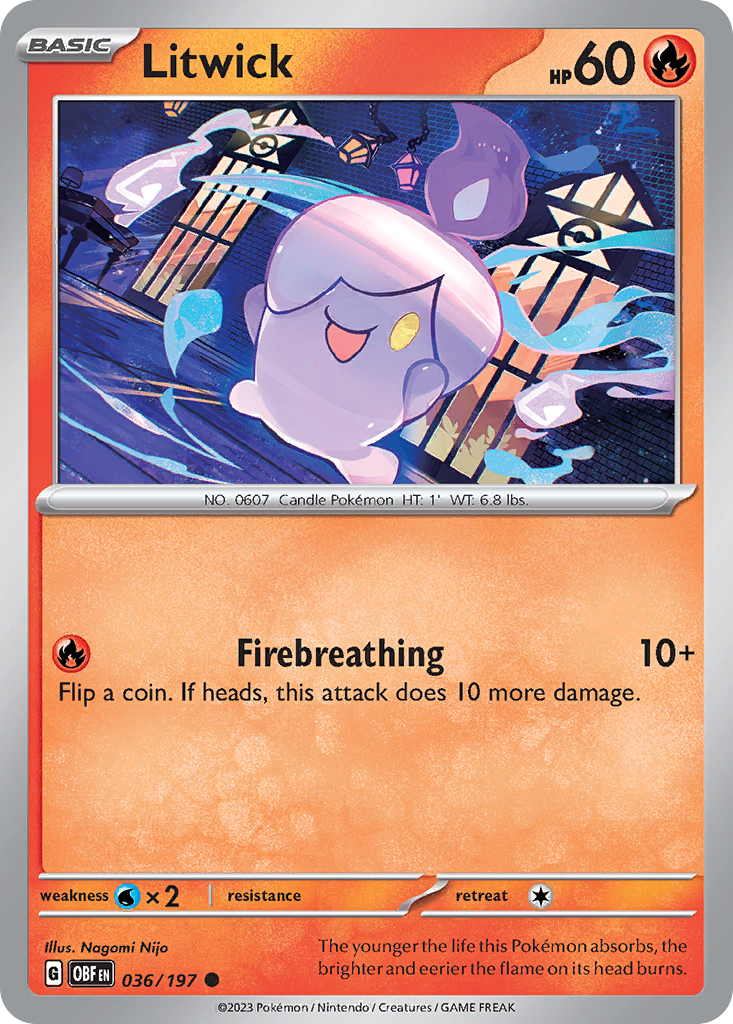 Litwick - 36/197 - Obsidian Flames SV3 - Common