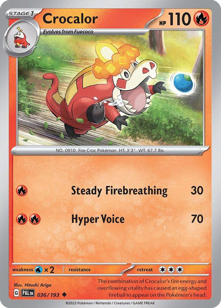 Crocalor - 36/193 - Paldea Evolved SV2 - Uncommon