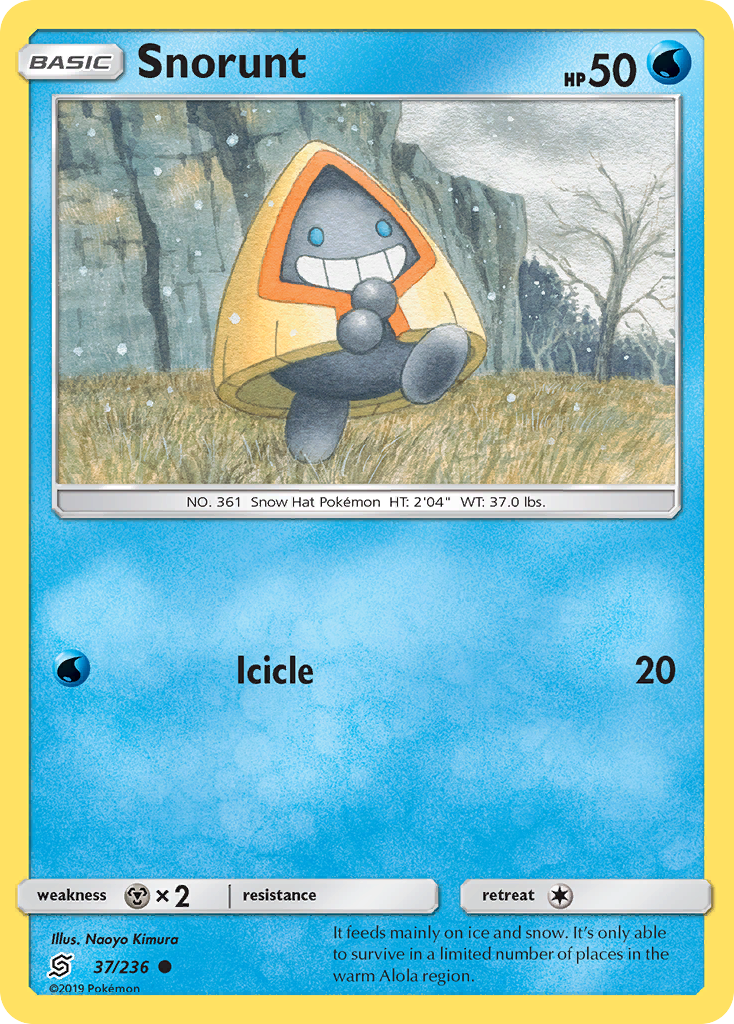 Snorunt - 37/236 - Unified Minds SM11 - Common