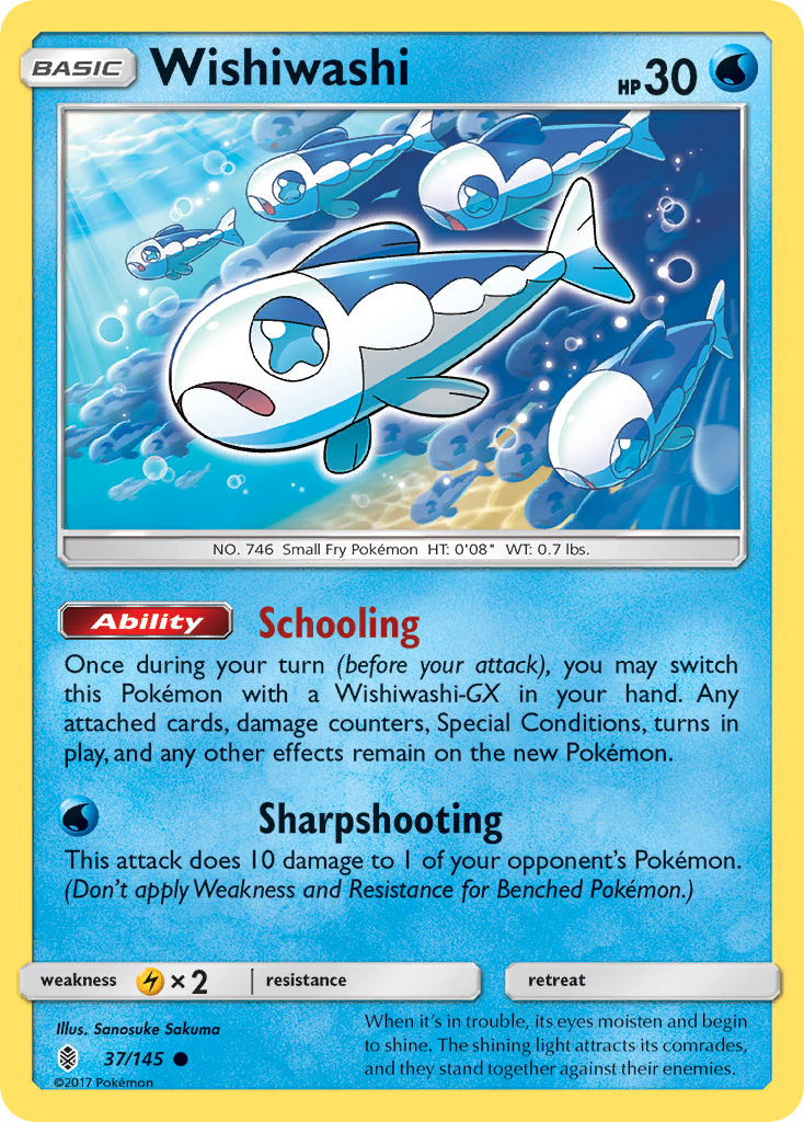 Wishiwashi - 37/145 - Guardians Rising SM2 - Common