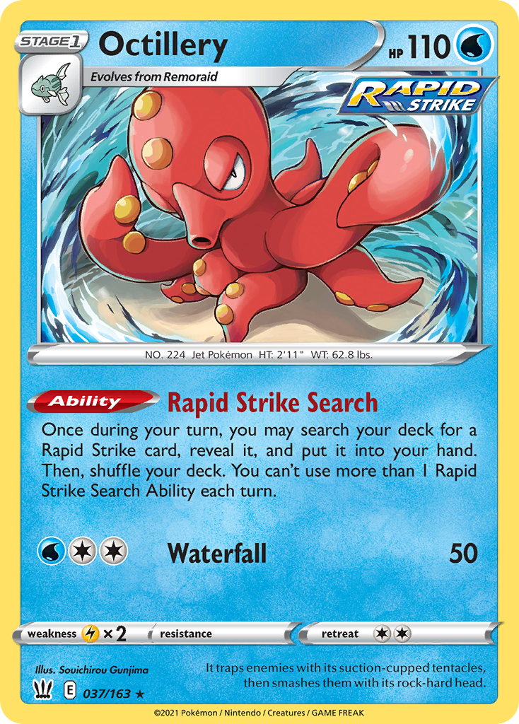 Octillery - 37/163 - Battle Styles SWSH5 - Rare Holo
