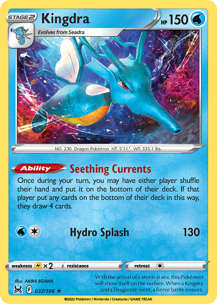 Kingdra - 37/196 - Lost Origin SWSH11 - Rare Holo