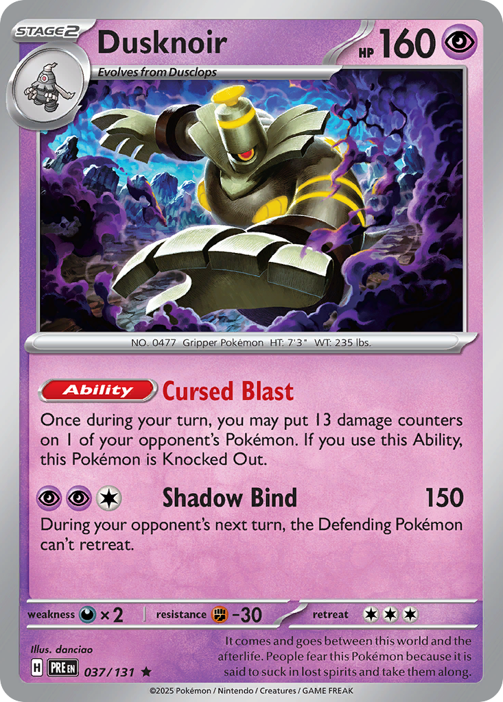 Dusknoir - 37/131 - Prismatic Evolutions SV8PT5 - Rare