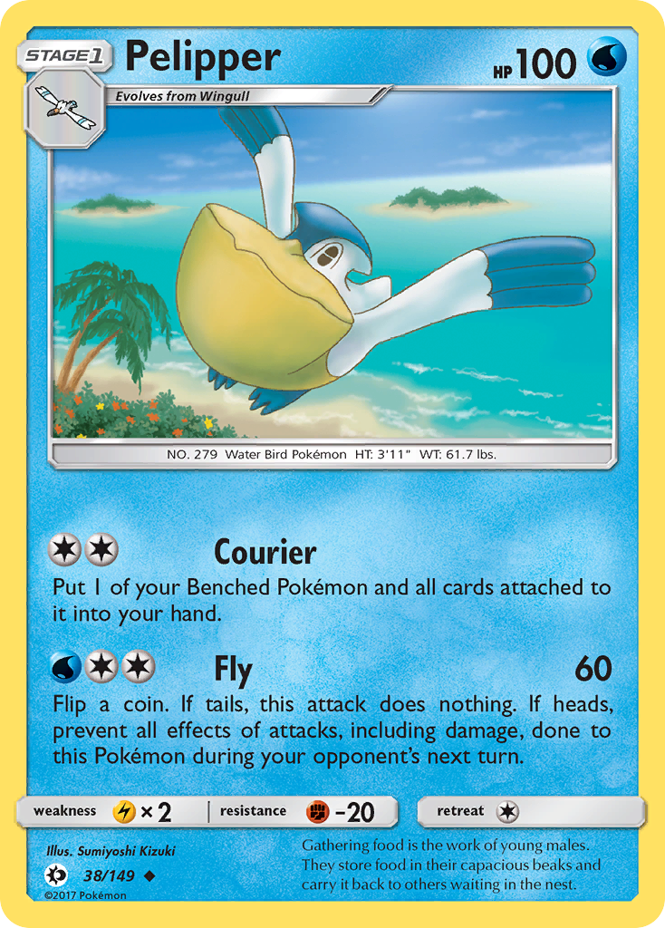 Pelipper - 38/149 - Sun & Moon SM1 - Uncommon